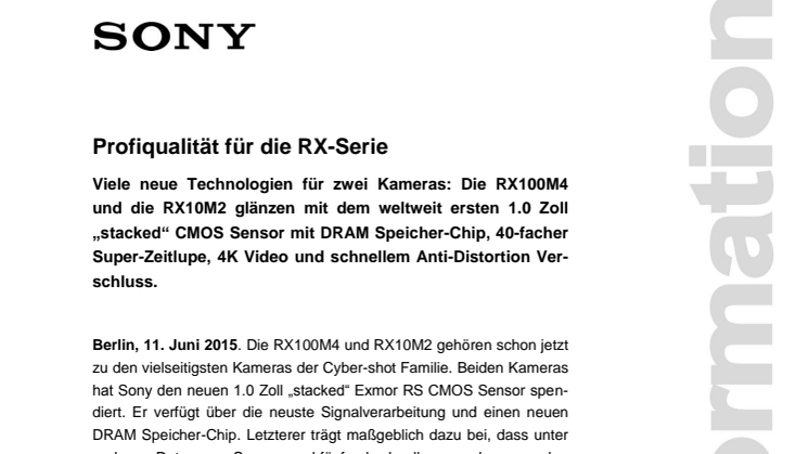 Profiqualität für die RX-Serie