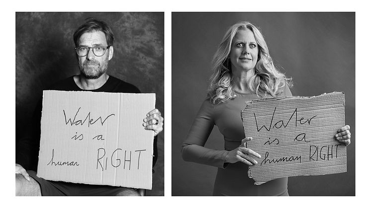 Jürgen Klopp und Barbara Schöneberger für die Viva con Agua Kampagne #waterisahumanright