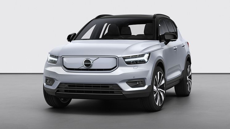 XC40 Recharge Twin Glacier Silver Front