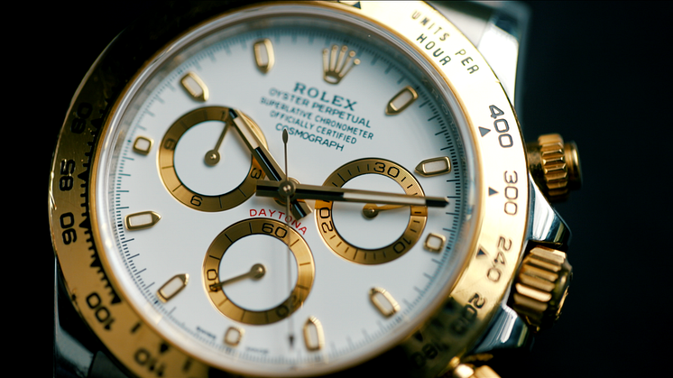 This rare Rolex Daytona has a laser-engraved inscription confirming that it was given as a prize at the 24 Hours of Daytona. It will be up for auction at Bruun Rasmussen Auctioneers in Copenhagen on 28 September.