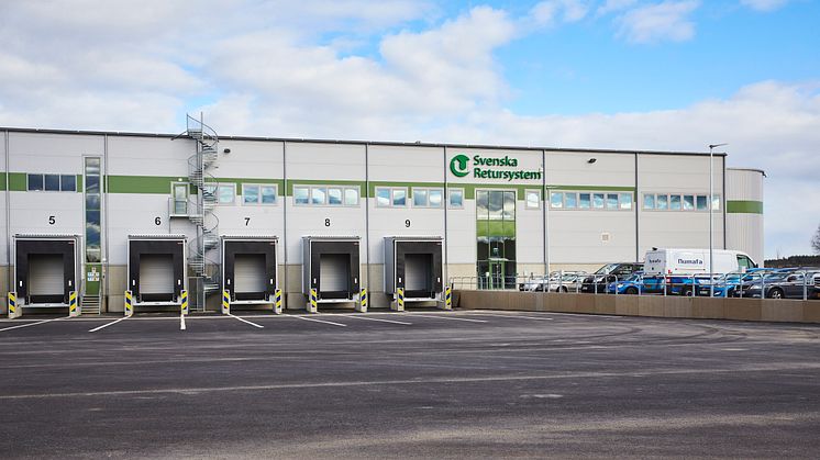 Svenska Retursystems logistikanläggning i Västerås