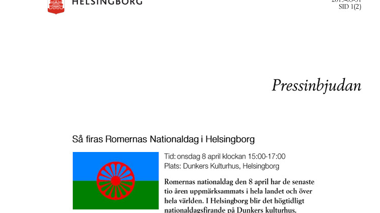 Så firas Romernas Nationaldag i Helsingborg