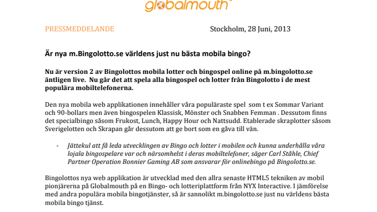 Är nya m.Bingolotto.se världens just nu bästa mobila bingo?