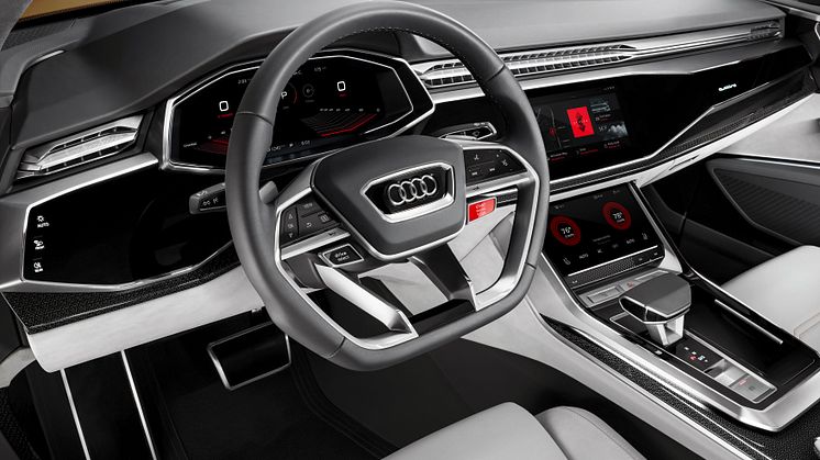 Audi visar Audi Q8 sport concept med integrerat operativsystem från Android