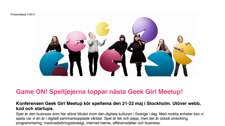 Game ON! - Speltjejerna toppar nästa Geek Girl Meetup!