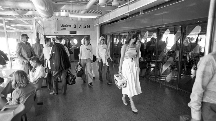 Abba at Malmö Airport. Photo: Erland Andersson, Bilder i Syd