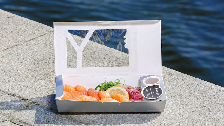 Sushi Yamas takeaway-låda. Foto: Richard Ström