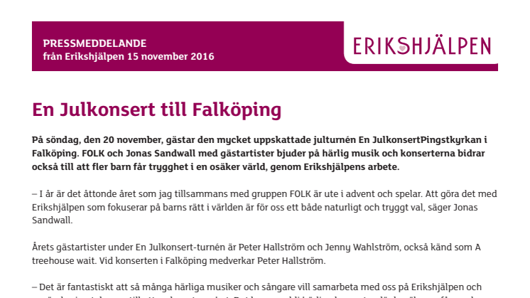 En Julkonsert till Falköping