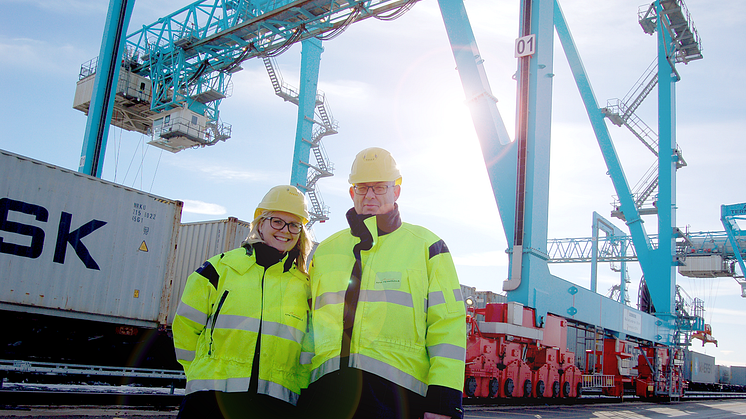 Ann-Sofie Vadström och Hans Gutsch,  APM Terminals i Göteborg.