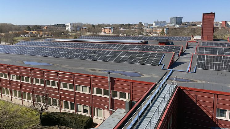 Solceller på Terrahuset, Campus Valla, Linköping