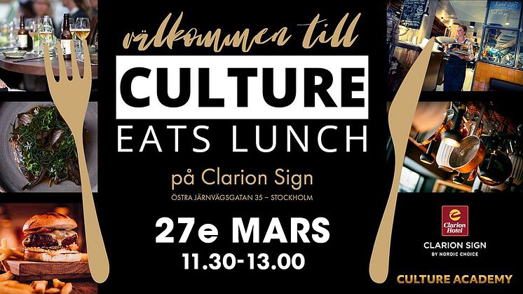 Culture Eats Lunch 27e Mars