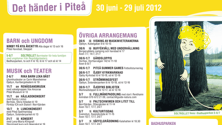 Det händer i Piteå 30/6 - 29/7 2012