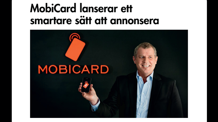 MobiCard lanserar ett smartare sätt att annonsera