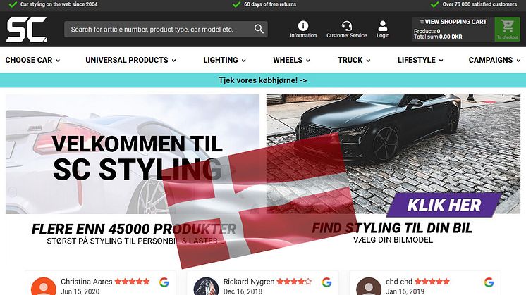 SC Styling lanserar E-handel för Danska konsumenter