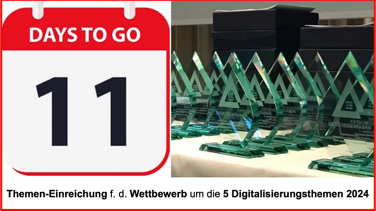 Nur noch 11 Tage: Themen-Einreichung für den Wettbewerb um die 5 Digitalisierungsthemen 2024!