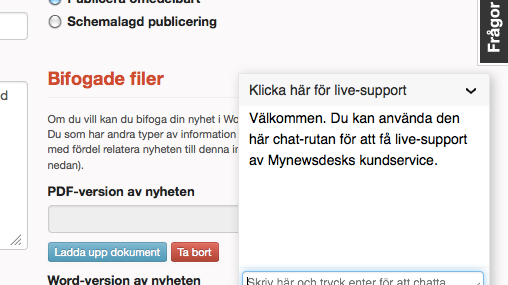 Mynewsdesk kundservice tipsar om populär supportfunktion