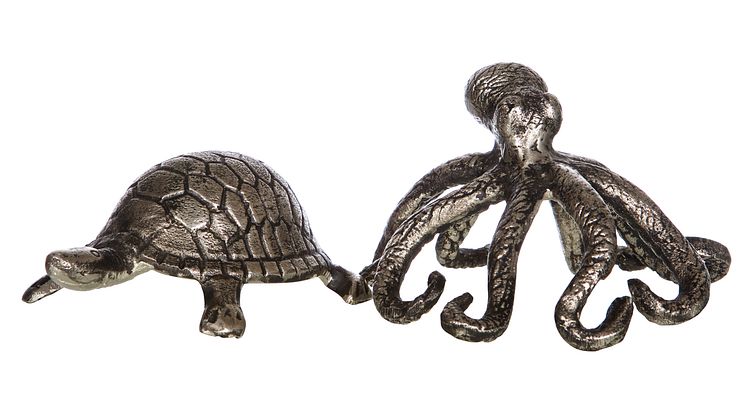 Dekorationer i metall - sködpadda, bläckfisk