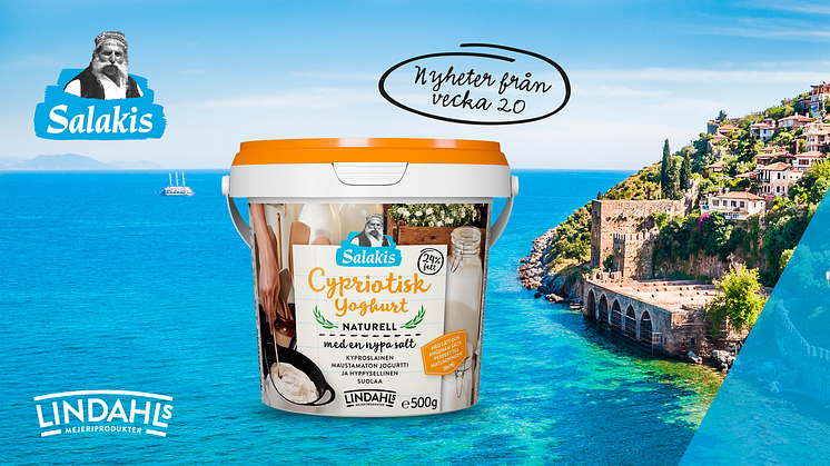 Lindahls Salakis lanserar unik medelhavsinspirerad yoghurt – Cypriotisk yoghurt med en nypa salt