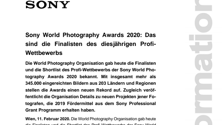 Sony World Photography Awards 2020: Das sind die Finalisten des diesjährigen Profi-Wettbewerbs