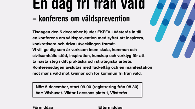 Inbjudan och program En dag fri från våld