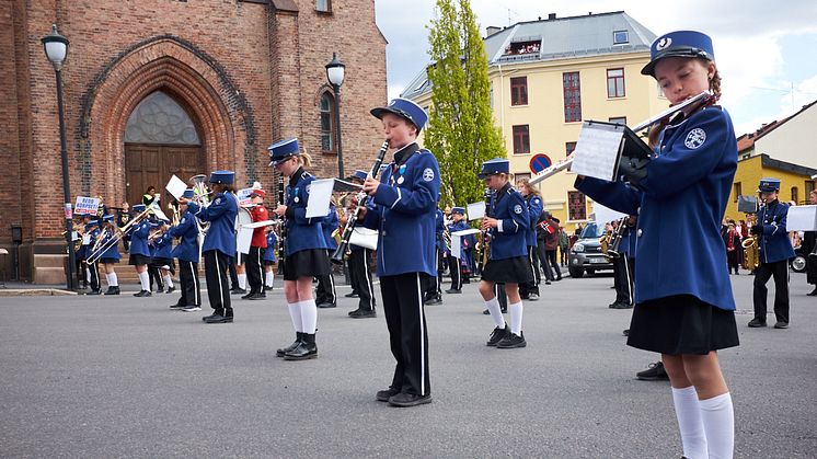 Kampen Skole Musikkorps. Foto: Leidolv Magelssen