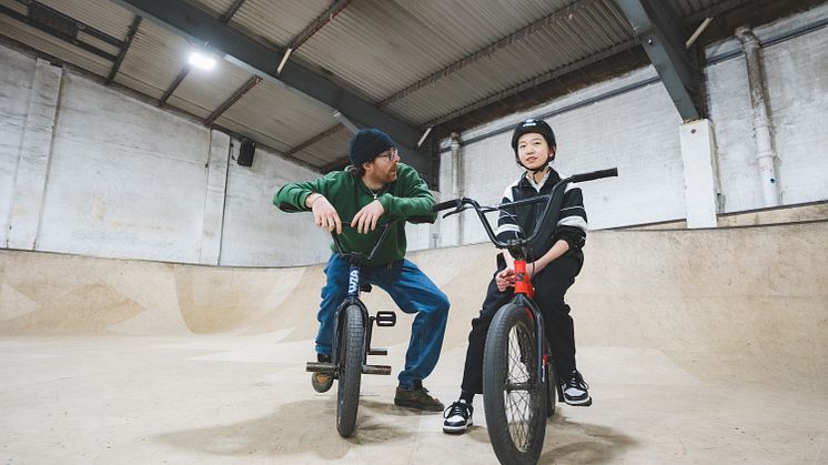 Getting ready to ride at The Loading Bay during a Rock Up & Ride session.