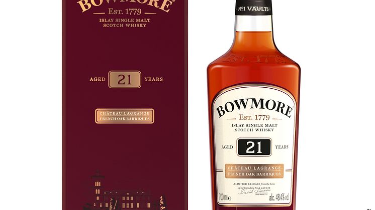 BOWMORE® SLÄPPER EXKLUSIV 21-ÅRING, LAGRAD PÅ FRANSKA EKFAT