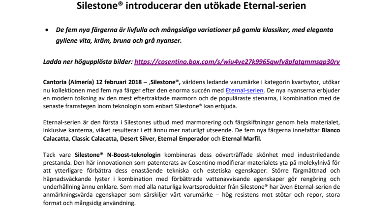 Silestone® introducerar den utökade Eternal-serien