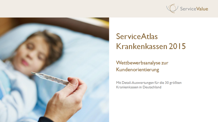 ServiceAtlas Krankenkassen 2015: Wie zufrieden sind die Versicherten?