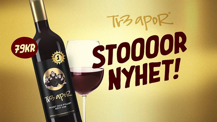 Tr3 Apor Ekologiskt Rött Vin 79 kr.