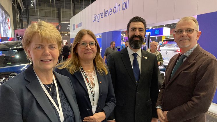 Helena Gellerman, Liberalerna, Gunilla Svanstorp, Socialdemokraterna, Rashid Farivar, Sverigedemokraterna, och Göran Björklund, moderator.