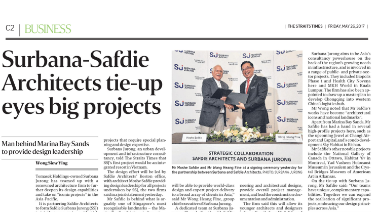 Surbana - Safdie  Architects tie-up eyes big projects 