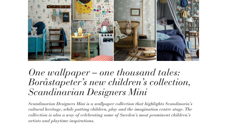 One wallpaper – one thousand tales: Boråstapeter’s new children’s collection, Scandinavian Designers Mini 