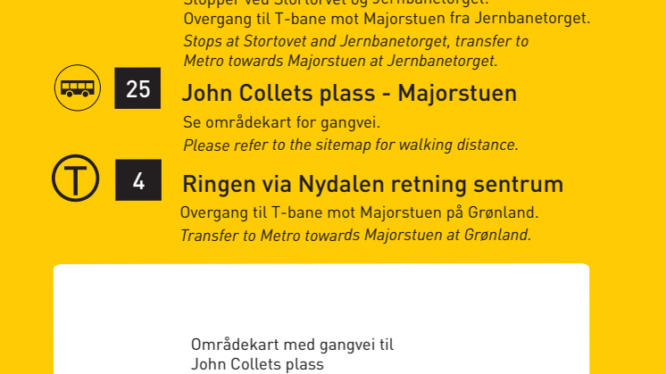 T-banens linjekart med reiseveier 28.mai - 01.juni 2014