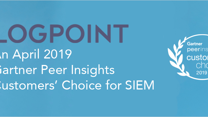 LogPoint als ein „Customer Choice” für SIEM bei den Gartner Peer Insights im April 2019 ausgezeichnet