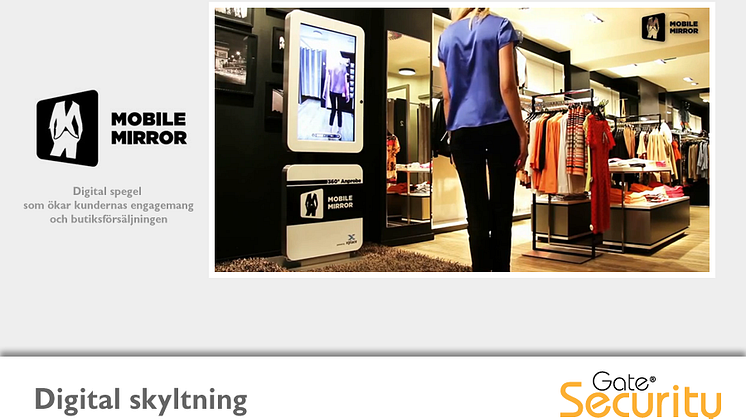 Digital spegel för klädbutiker ger ökad försäljning