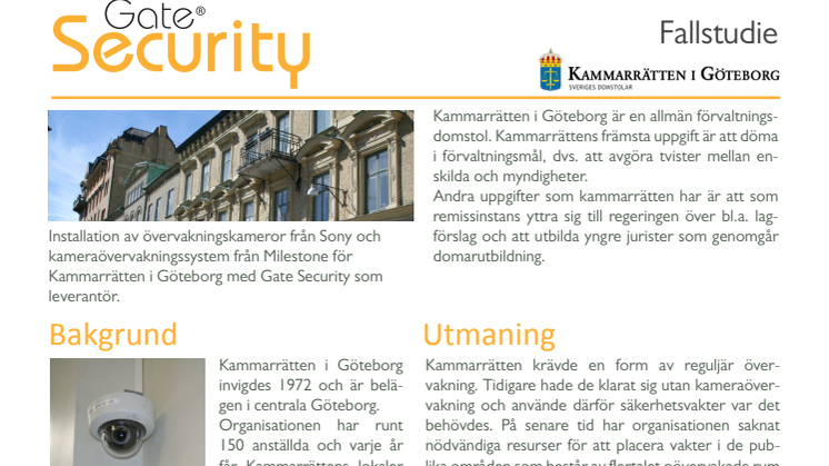 PDF - Fallstudie av kameraövervakning: Kammarrätten i Göteborg