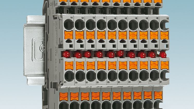 Current indicator terminal blocks with Push-in connection