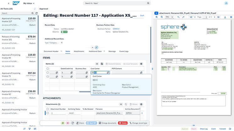 Easy verification of documents through integrated tools of S4HANA_credits xSuite Group