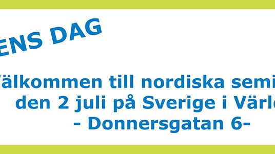 Nordens dag i Almedalen