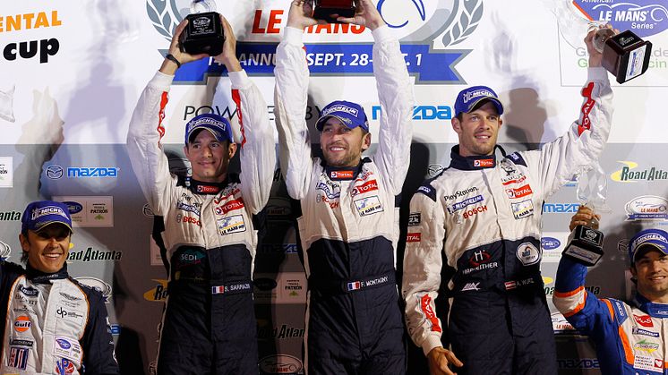 Franck Montagny, Stéphane Sarrazin og Alexander Wurz kom først over stregen i det klassiske Petit Le Mans