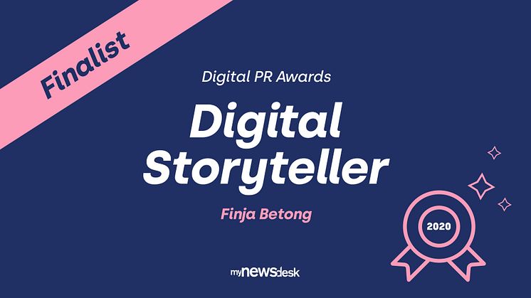 Finja Betong nominerat till Digital Storyteller of the Year