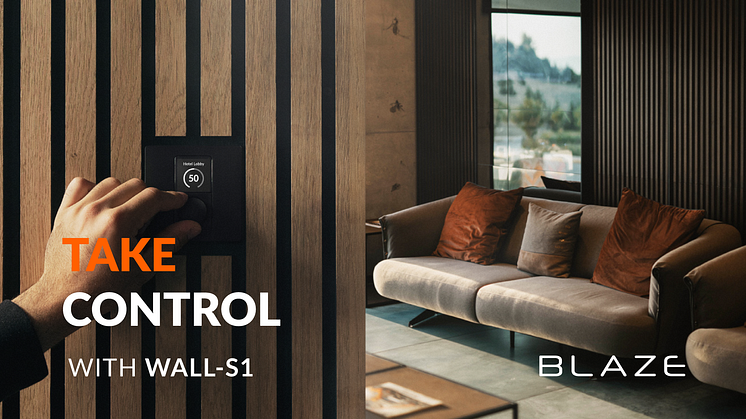 Foto: Ta kontroll over flere rom med Wall-S1 kontroller som supplerer Blaze sine prisbelønte DSP forsterkere