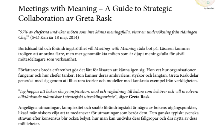 Meetings with Meaning – A Guide to Strategic Collaboration av Greta Rask