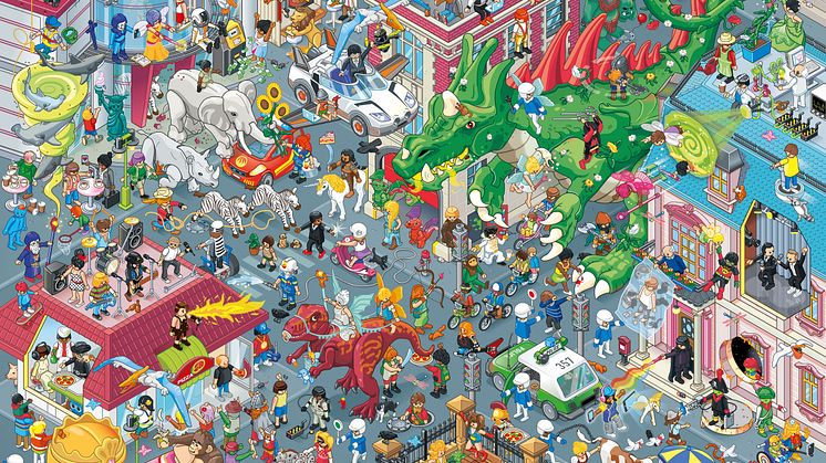 Neues PLAYMOBIL-Wimmelbild vom Berliner Illustrator Christoph Hoppenbrock