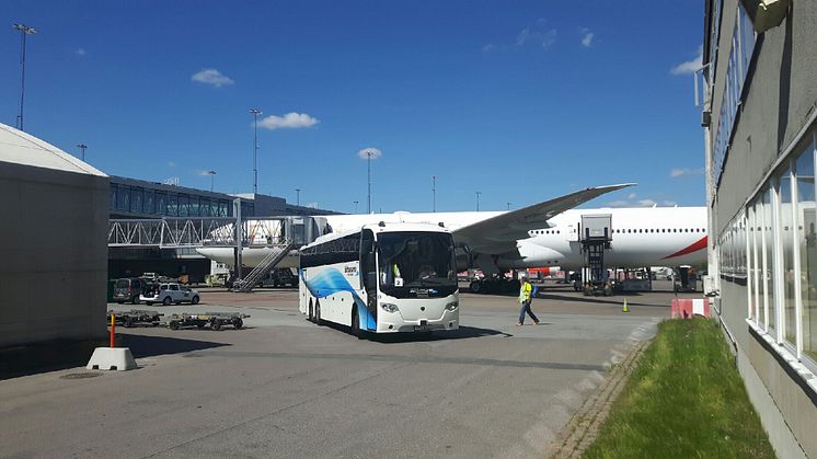 Flygbussarna transporterar tusentals fotbollsfans i samband med Europa League-finalen! 