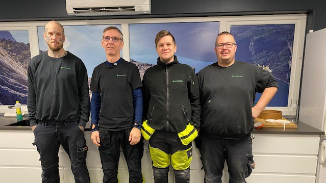 Stian Joa, Helge Tønnessen, Rune Enervold Berg og Eivind Trøhaug.