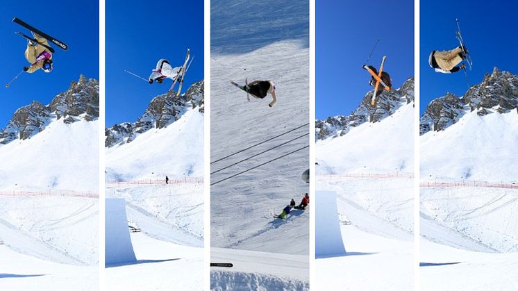 Jesper Tjäder, Henrik Harlaut, Isak Davidsson, Hugo Burvall och Oliwer Magnusson. Foto: FIS.