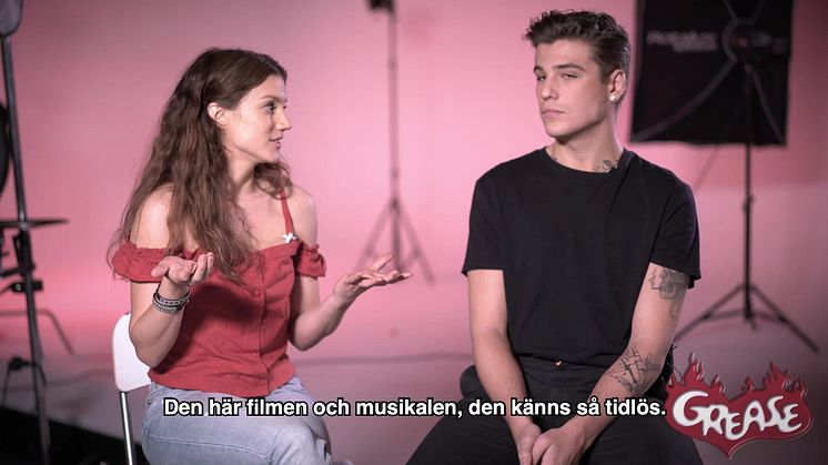 Anton Hagman, Danny - och Caroline Johansson Kuhmunen, Sandy