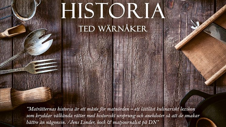 Omslag boken "Maträtternas historia" av Ted Wärnåker